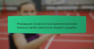 Předzápasové chování pro nové badmintonové hráče: Etiketa při zahřátí, Sdílení kurtu, Respekt k soupeřům