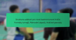 Struktura události pro nové badmintonové hráče: Formáty turnajů, Plánování zápasů, Hráčské pavouky