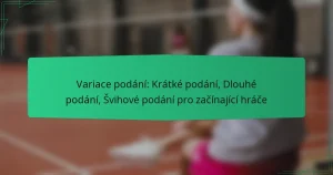 Variace podání: Krátké podání, Dlouhé podání, Švihové podání pro začínající hráče