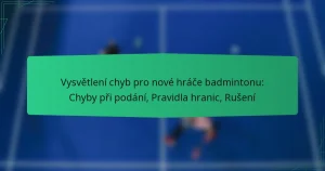 Vysvětlení chyb pro nové hráče badmintonu: Chyby při podání, Pravidla hranic, Rušení