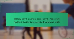 Základy pohybu nohou: Boční pohyb, Pozicování, Rychlostní cvičení pro nové badmintonové hráče